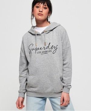 Superdry Alice Boyfriend Lite Női Kapucnis Pulóver Szürke | VBWQJ9765